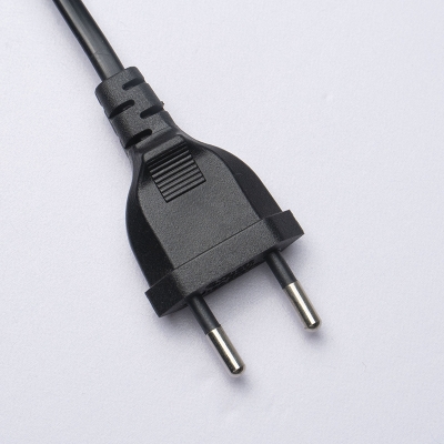 Power Cord used in Switzerland with 2-prong plug