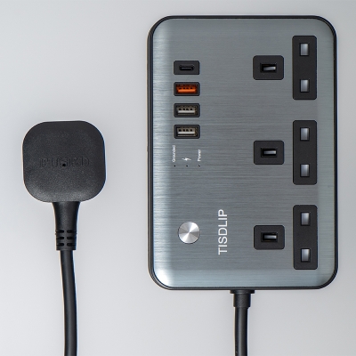 TISDLIP New Design UK Power Strip with Surge Protection
